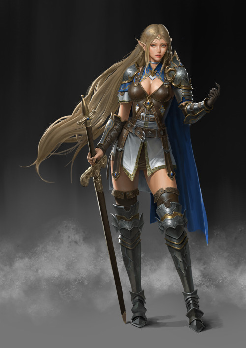 elf knight  Hyunjoon_ Kim www.artstation.com/artwork/e0L4OJ