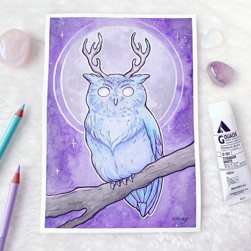 Finished magical owl ✨ I had no idea what I was doing, but I&rsquo;m happy I took this challenge as 