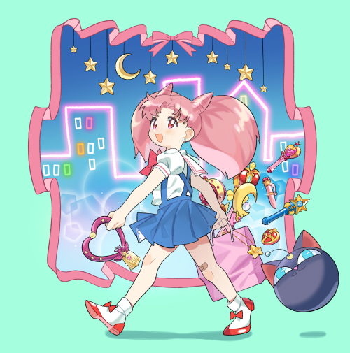 moratlis-selena:So, I guess my girl Chibiusa went shopping for some magical girl wands eheh :)