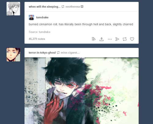 tsukidaisy:  when your dash is feeling for Kaneki too
