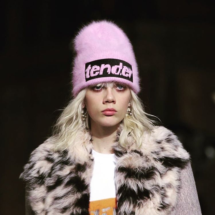 SLFMag - InLove with this fuzzy pink “tender” beanie 💗 at...