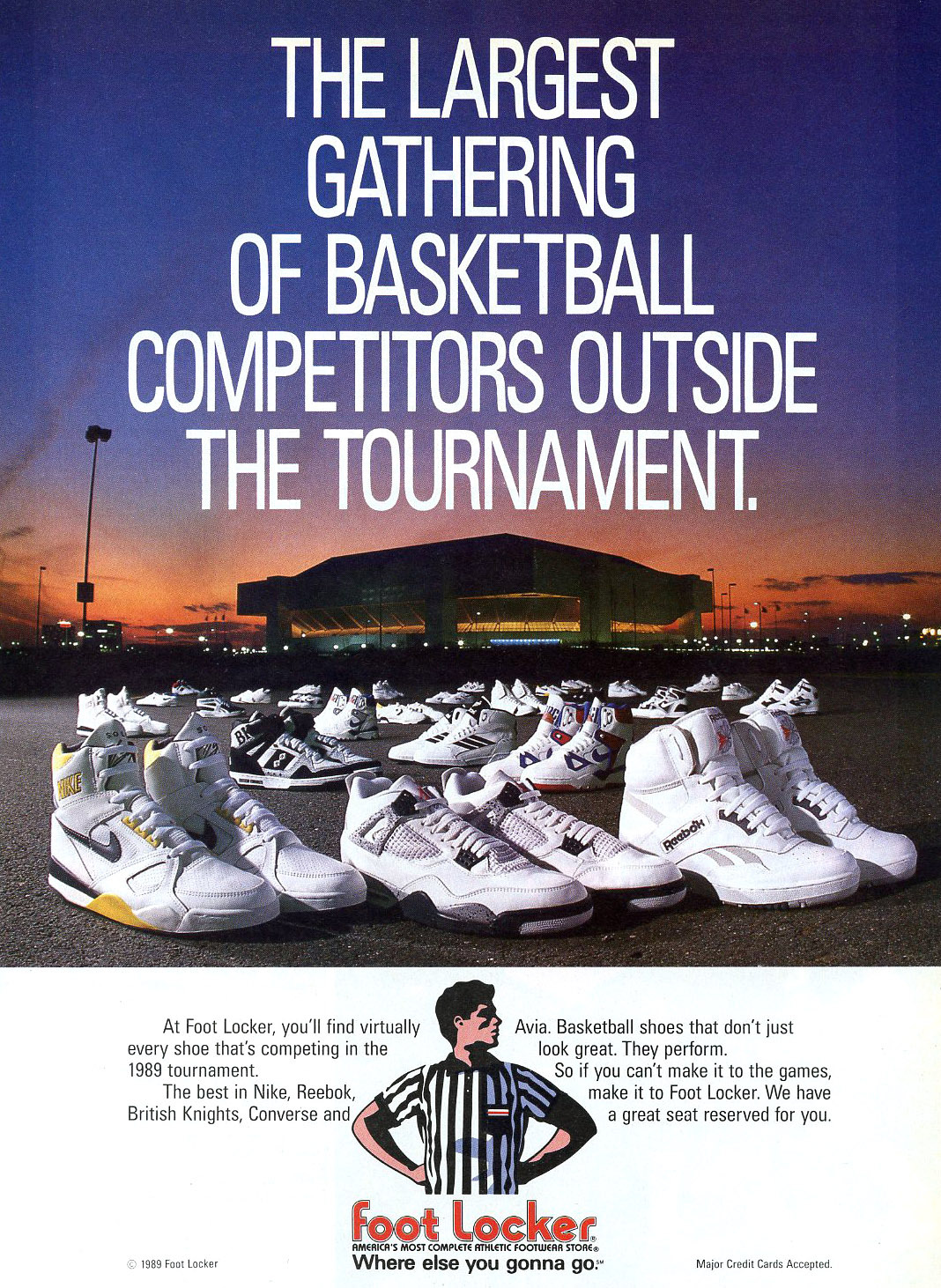 Foot Locker Ad, 1989 (via kicksoncards)
