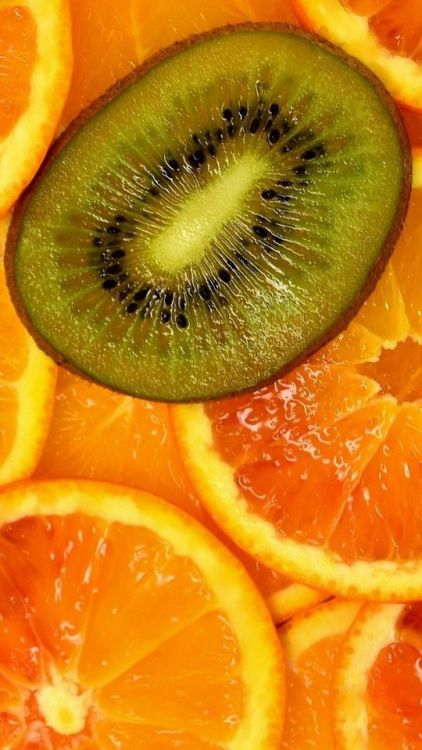 Orange, kiwifruit, slices, 720x1280 wallpaper @wallpapersmug : ift.tt/2FI4itB - ift.