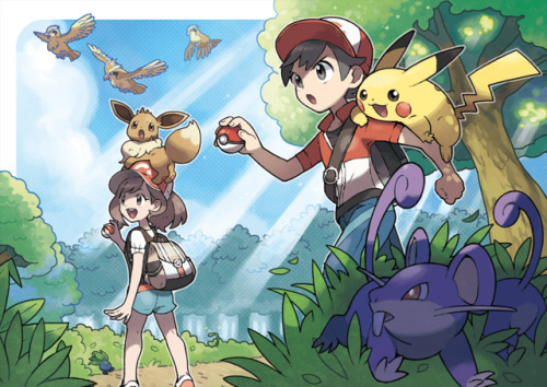 Official artwork for “Exploring the Kanto Region” in Pokémon Let’s GO Pikachu and 