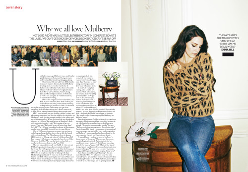 “Why we love Mulberry” Commissioned for the March Fashion issue of The Times Luxx Magazi