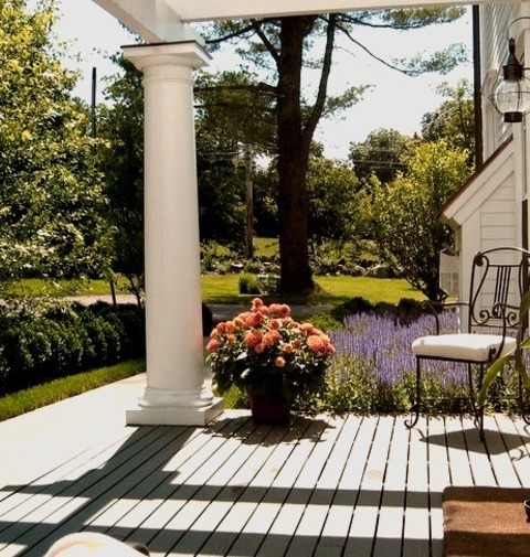 Boston PorchThis Is An Illustration Of A Sizable Transitional Side Porch.