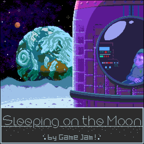 Cover for https://twitter.com/qwe5225’s upcoming album, “Sleeping on the Moon”. St