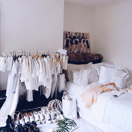 nyane-duro-nervioso:  Finally organised my whites! The other half of my room is just madness  ..