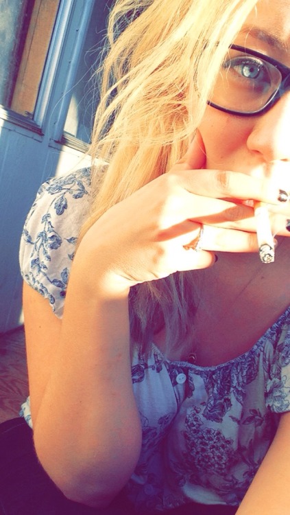 our-threesome-fantasy: ashleehart: I have a thing for taking selfies when I’m smoking So hot!! Keep 