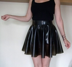 Plastickatlatex:translucent Smokey Black Skater Skirt! Made For Miss Plastica, This