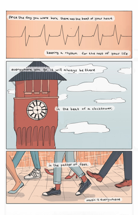 kzwrightoac:  pipedreamersend:  bruderkaitlin:  my final comic for the semester! an 8 pager with the theme of “something  that makes you hopeful or something that makes you happy”, i chose music!  @dylanbean   Music is life