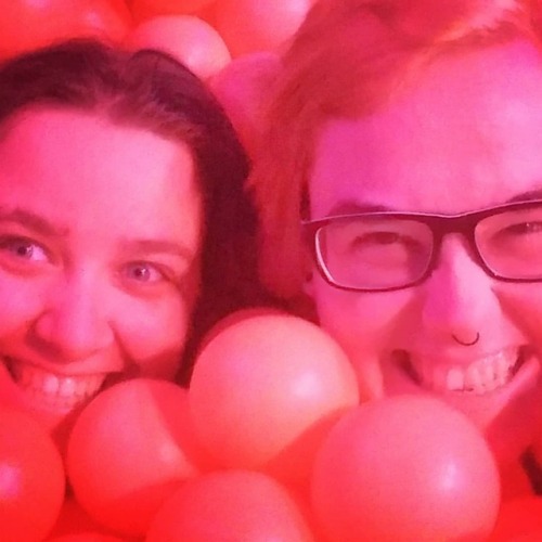 fishandchipsandvinegar:We may look happy. But what I learned today is that ball pits = bad. No matte