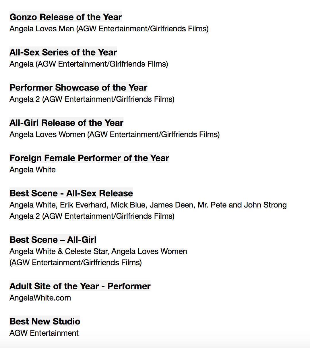 These are the 9 #XbizAwards categories I&rsquo;ve been nominated for! 🏆 #ForeignFemalePerformerOfTheYear