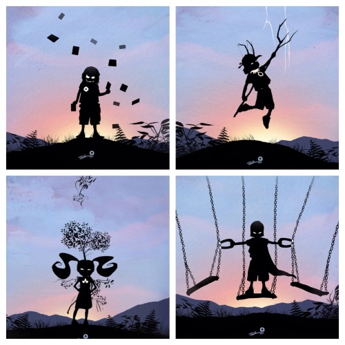 the-comics-sans:  Superhero Kids Silhouettes! 