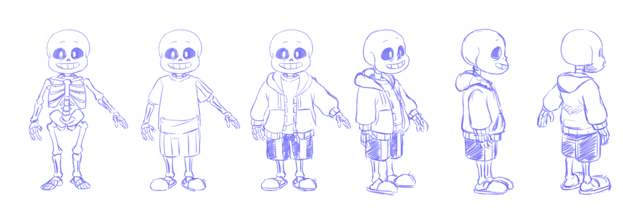 My Weird Page I Draw A Reference Sheet Of Sans To My Animation