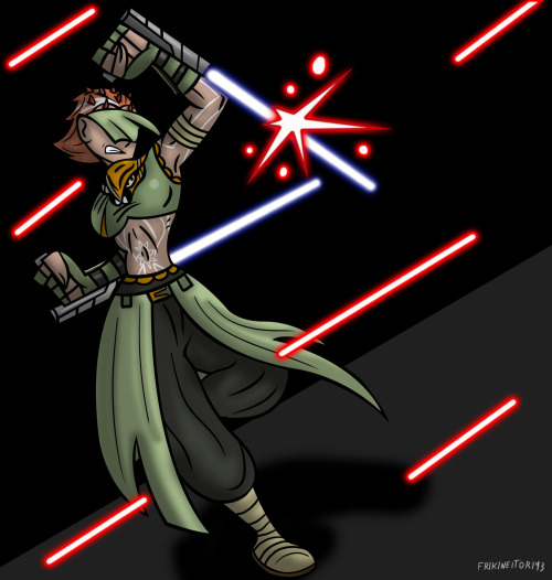 clonetrooper1403:A new commission for @Lumus__Iden about her jedi Nivie Ebontouch a mixed between Za