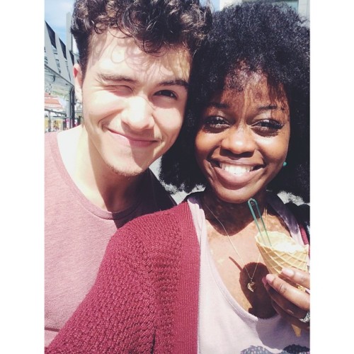 securelyinsecure:  Ballerina Michaela DePrince and her boyfriend Skyler Maxey-Wert  