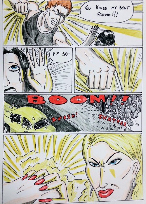 Kate Five vs Symbiote comic Pages 166 & 167  Centennia appears courtesy of cosmicbeholder
