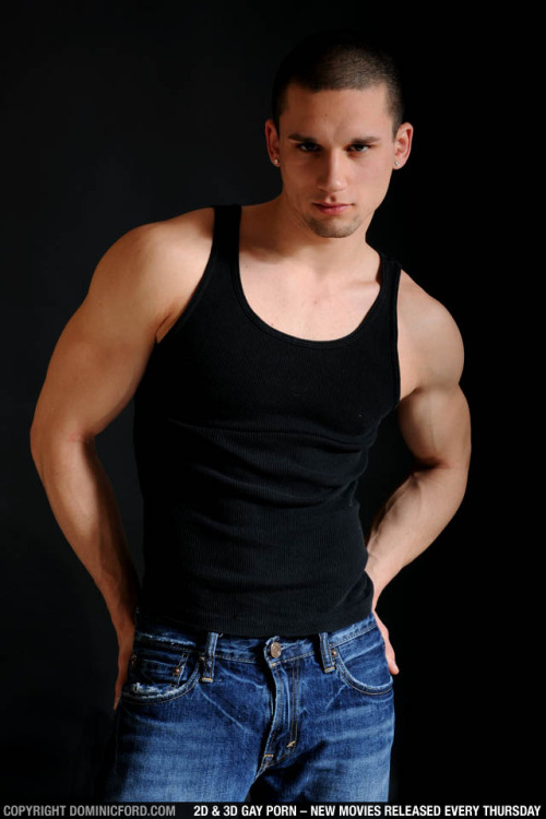 Anthony Romero: looking super hot in a tank top and blue jeans