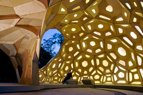 Research Pavilion (2011) by ICD/ITKE, University of Stuttgart, Germany