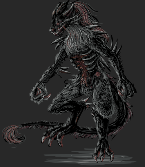 Bloodborne verse!Ornstein. Possibly also known as Ornstein the Night Walker.“Once a creature shun by