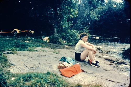 My Grandma Marian by the water in Canada - 1954