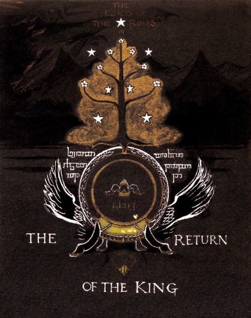 solidsender: J.R.R. Tolkien’s personal dust-jacket cover design of ‘The Return of the Ki