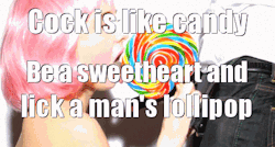 sissy-stable:  Do you want to lick a Mans lollipop ?