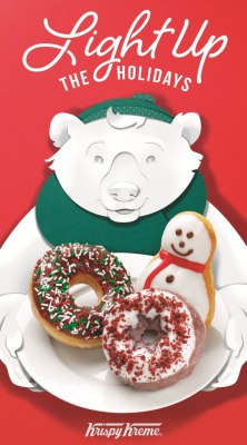 stronghealthyandfit:  krispykreme:  Light up the holidays at Krispy Kreme!  and they come in snowman shapes 😩