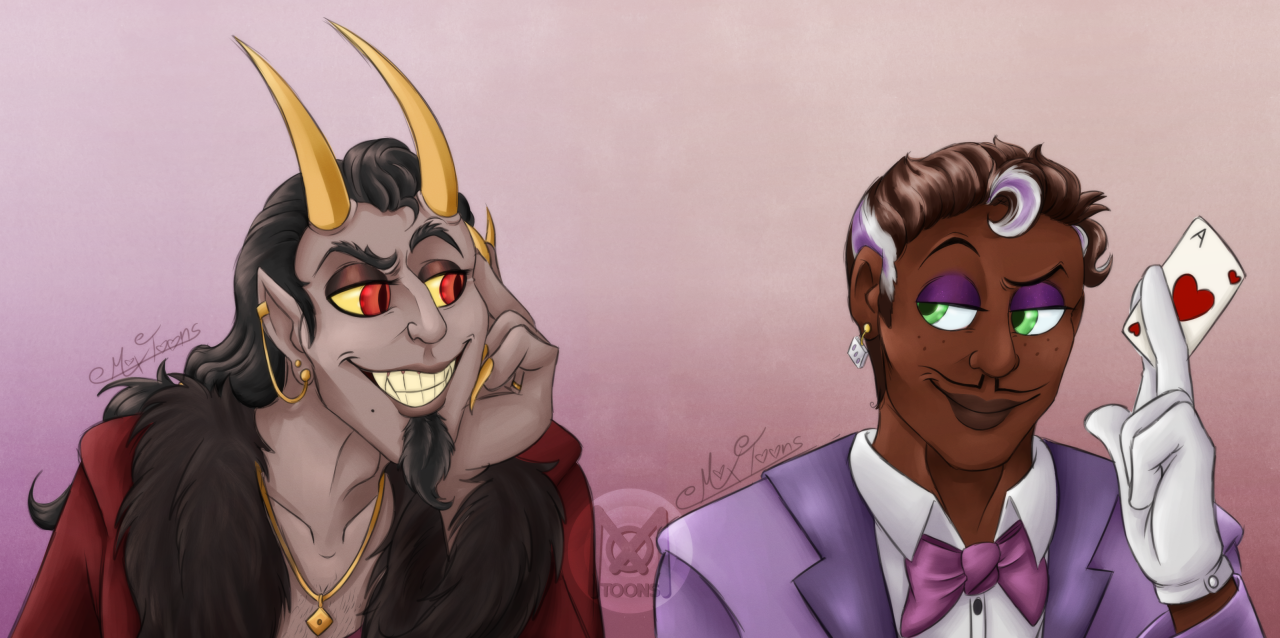 The devil and king dice imagined as humans :) by Lilliangracefull on  Newgrounds