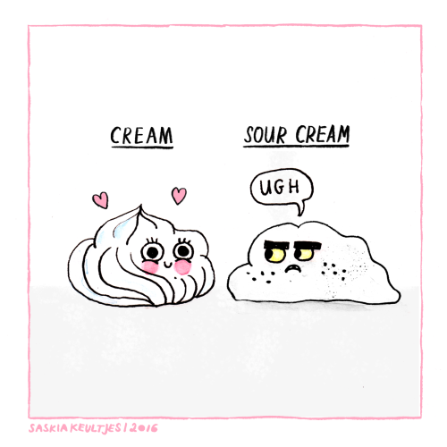 XXX saskiakeultjes:  Cream vs sour cream  photo