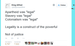 stephiejae: “One has not only a legal but a moral responsibility to obey just laws. Conversely, one has a moral responsibility to disobey unjust laws.” - Martin Luther King Jr 