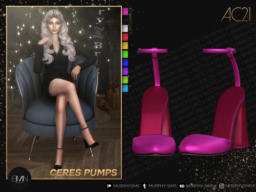 Ceres Pumps [AC21 - Day 23]100% new mesh3 swatchesHQ/BG compatibleFemale teen +All LODsRequires slid