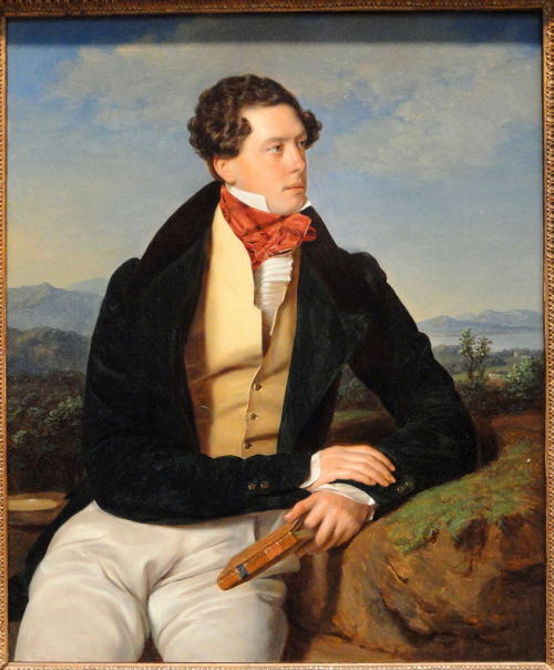 The Actor Maximilian Korn in a Landscape by Ferdinand Georg Waldmüller, 1828