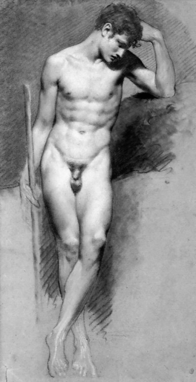 Pierre-Paul-Prudhon:  Academic Male Nude, Pierre-Paul Prud'honhttps://Www.wikiart.org/En/Pierre-Paul-Prud-Hon/Academic-Male-Nude-2