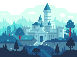 blazezelda:I illustrated an abstract Hyrule Castle (from OoT) Found hereLook at 8-bit Link!