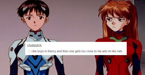 eldritchprincesses:  tumblr text post meme + eva (&frac12;) im late to the party