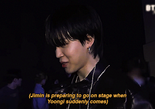 Yoongi Visiting JImin To Support Him For His Debut Solo Stage