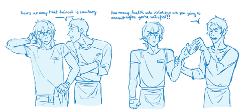 soupires:  soupires:   Lance won’t get off the new baristas back don’t repost (reblog ok)  the saga 