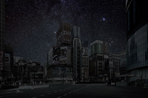 sosuperawesome:  Photographer Imagines What World Cities Would Look Like Without Lights French photographer Thierry Cohen wants to show you what the cities might look like if they went dark on a clear day, and if the photographer focused on bringing out