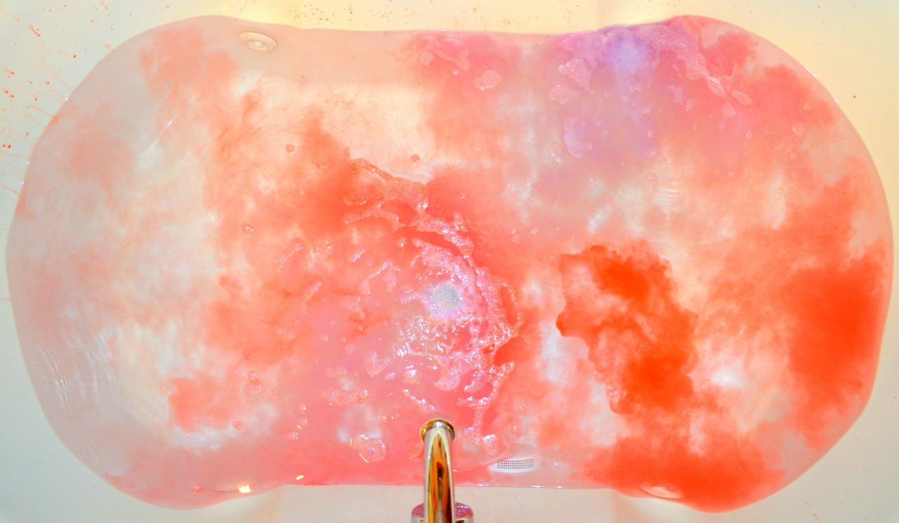 iconicgloryy:  Space Girl Bath Bomb from a few months ago. I used two of them for