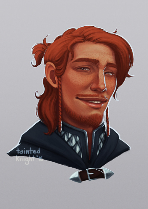 tainted-knight:Look at my handsome adopted son!!! Algar Cousland belong to @rainbow-soap