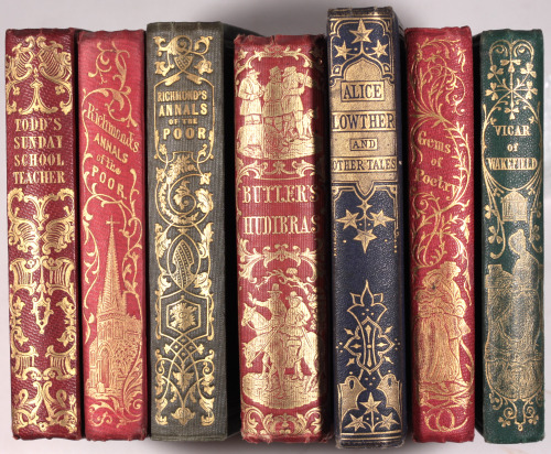 michaelmoonsbookshop:Attractive publishers cloth bindings with bright gilt detailing late 1840’s ear