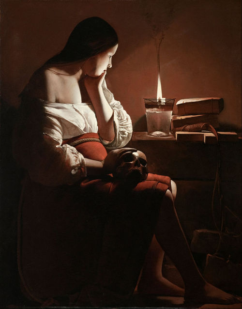 The Magdalen with the Smoking Flame, 17th century, by Georges de La Tour (1593-1652)