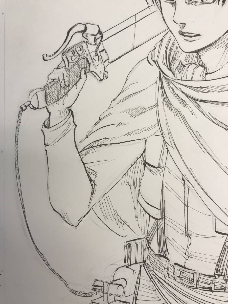 snknews: Original Isayama Hajime Sketch of Levi Being Auctioned to Benefit AIDS