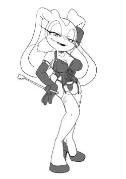 15 minute sketch commission for Cornchip21 of Cream all aged up and being dominatrixy  Patreon    Ko-Fi    Tumblr   Inkbunny    Furaffinity