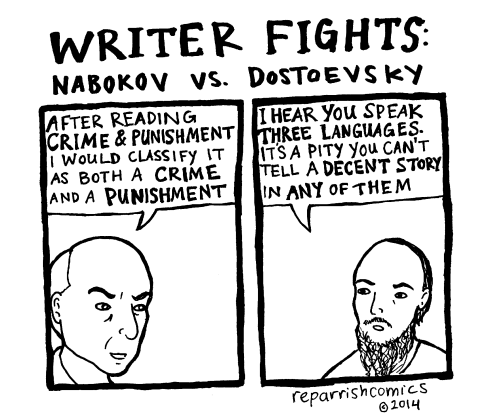 reparrishcomics:Writer Fights #2(I know they weren’t alive at the same time / this rivalry was