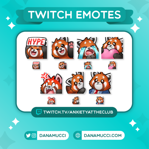 Lastest emote commission for twitch.tv/anxietyattheclub 