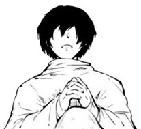 Dazai’s shocked face is so cute but still… I want him to be happy ...