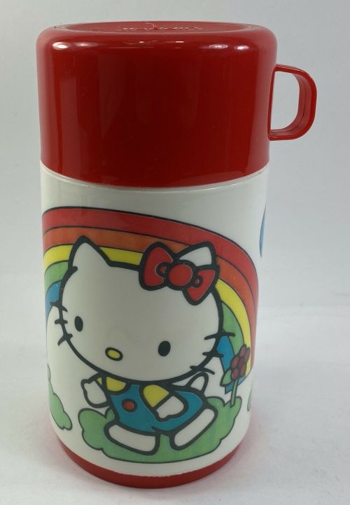 rainbowpollypocket:1984 Sanrio Hello Kitty Thermos